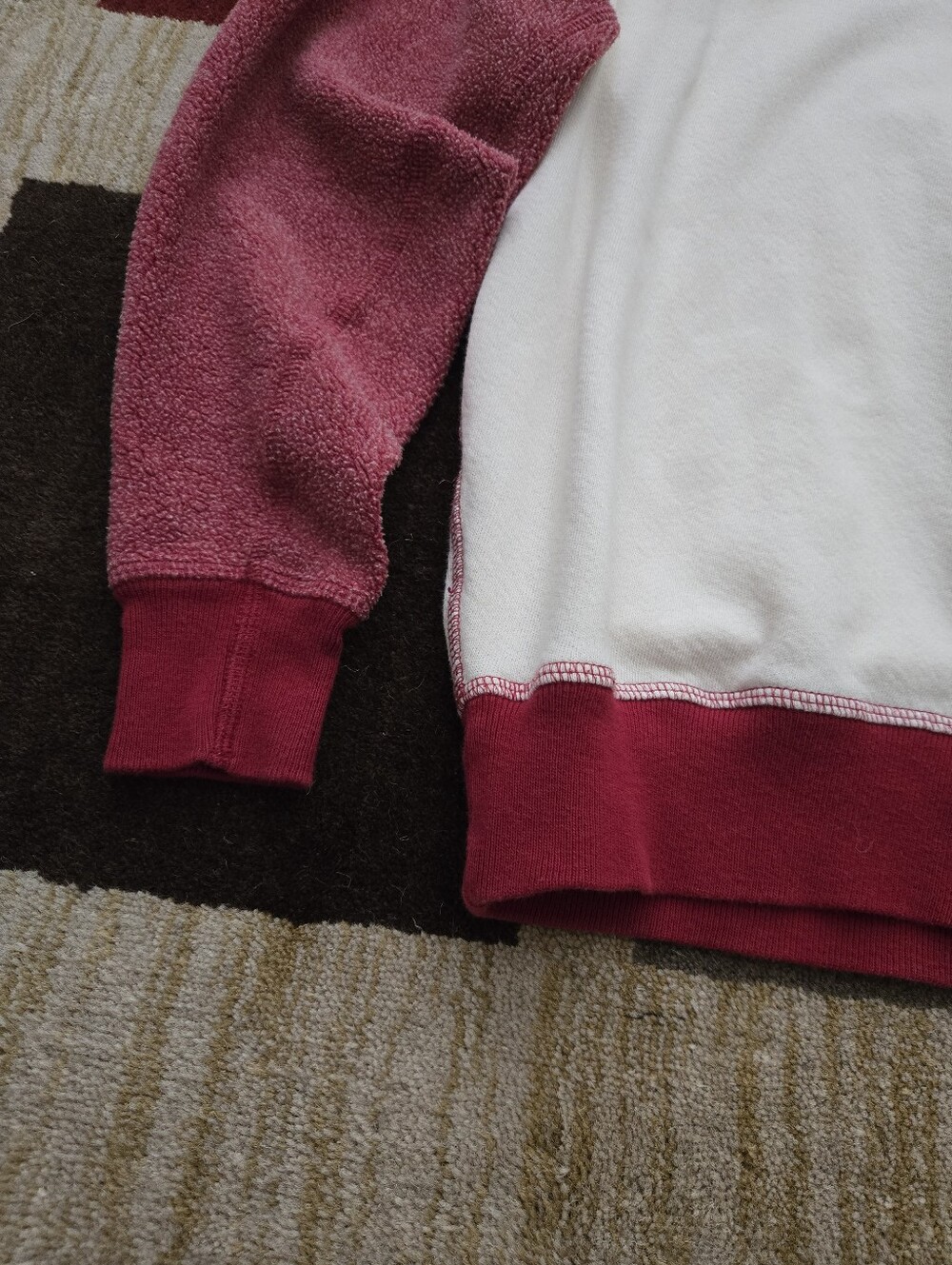 The Great. College Sweatshirt Retro Raglan Sleeve Color-blocked Crewneck Size 0 - Picture 6 of 9